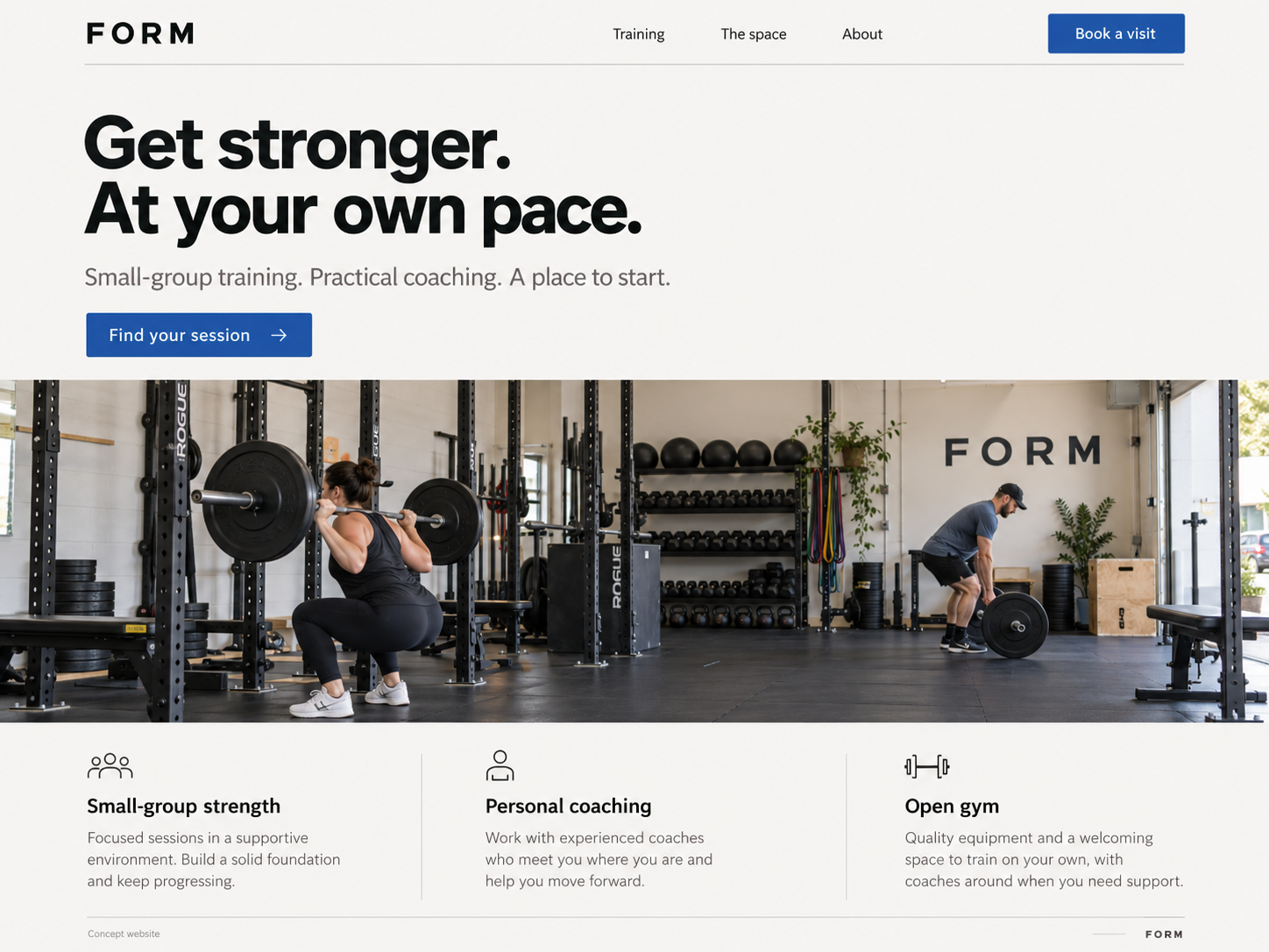 Form website design concept